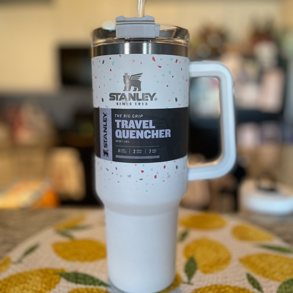 Terrazzo Stanley 40oz Travel Quencher cup